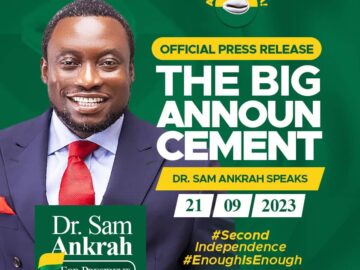 Official statement announcing Dr Sam Ankrah’s candidacy for President - MyJoyOnline.com